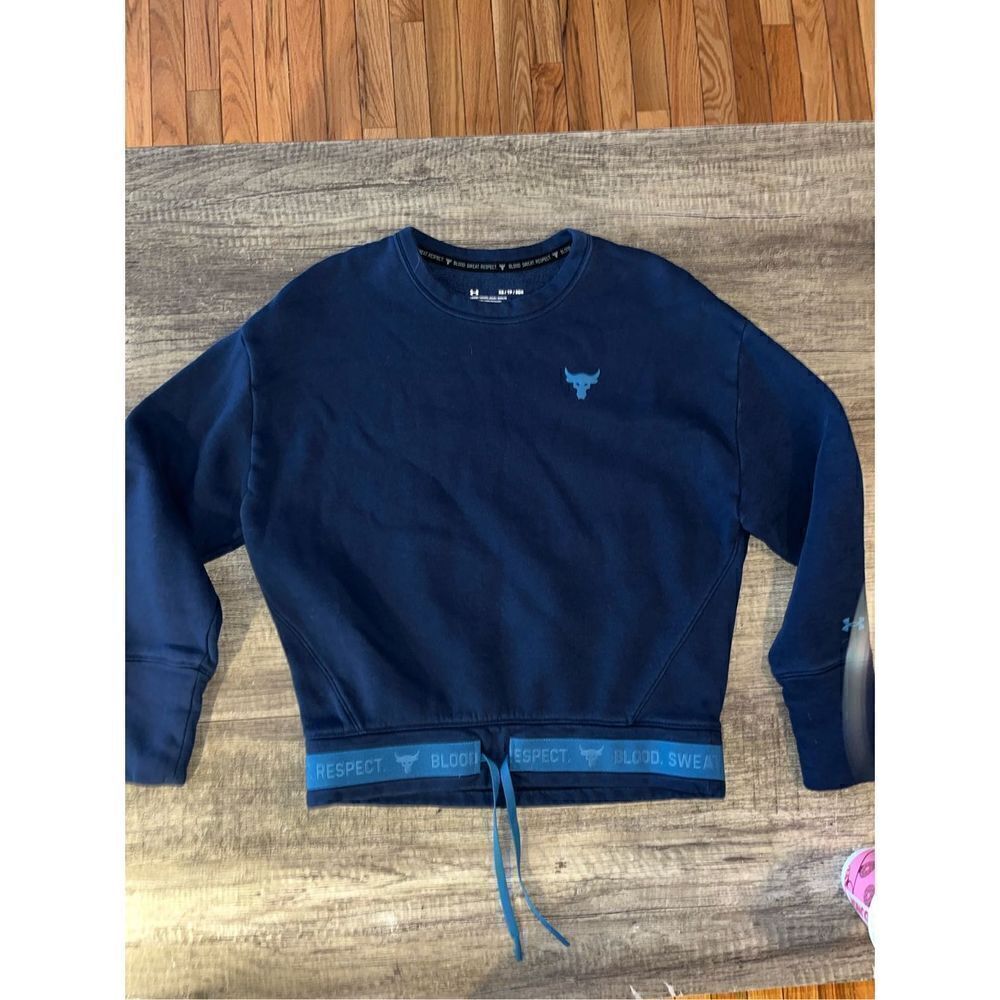 Under Armour Project Rock Womens XS Sweater Crew Neck Sweater 1369929 408
